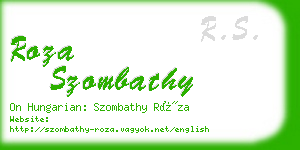 roza szombathy business card